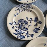 5 flat plates "Flowers" earth iron