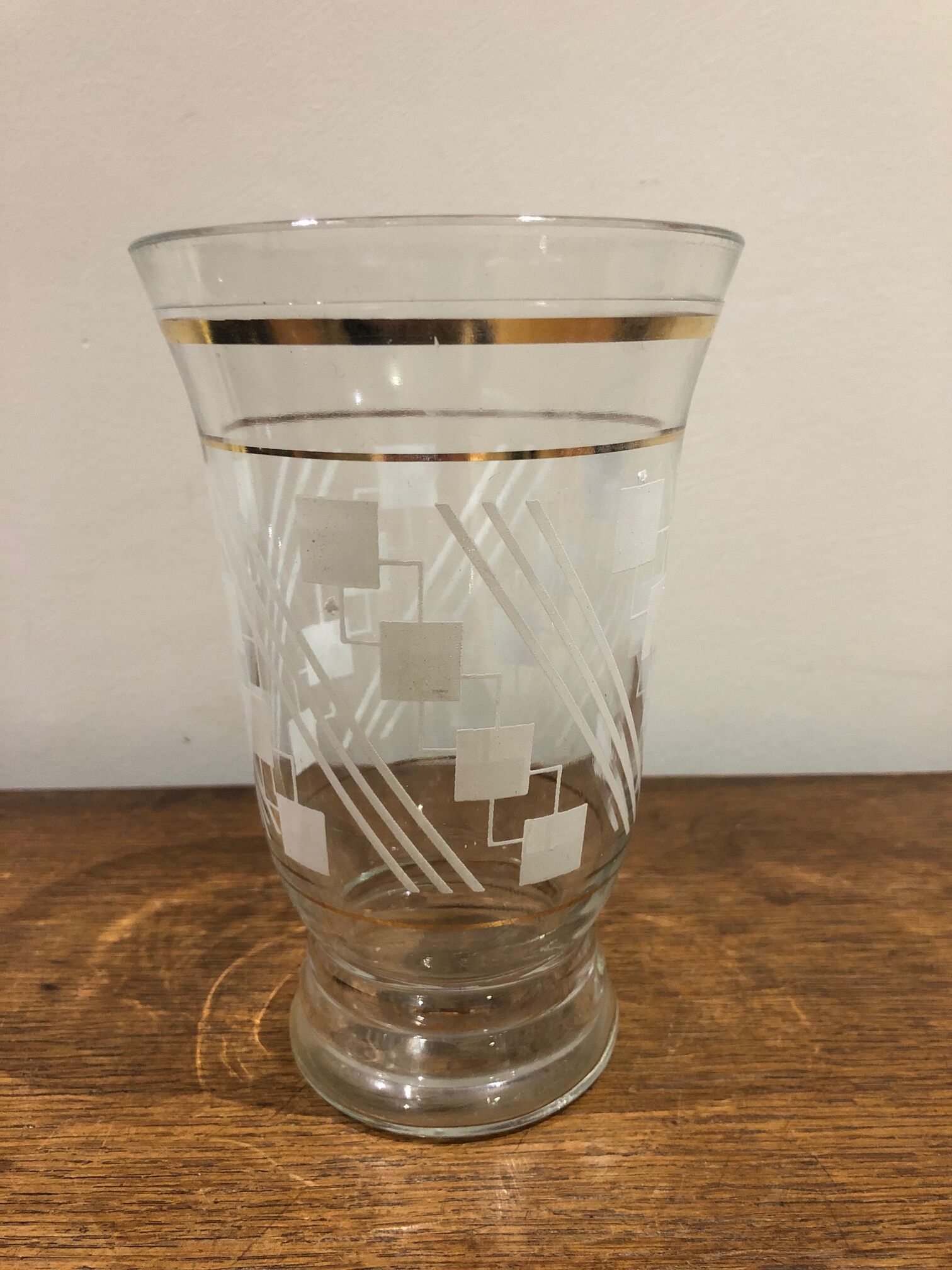 1950s glass vase
