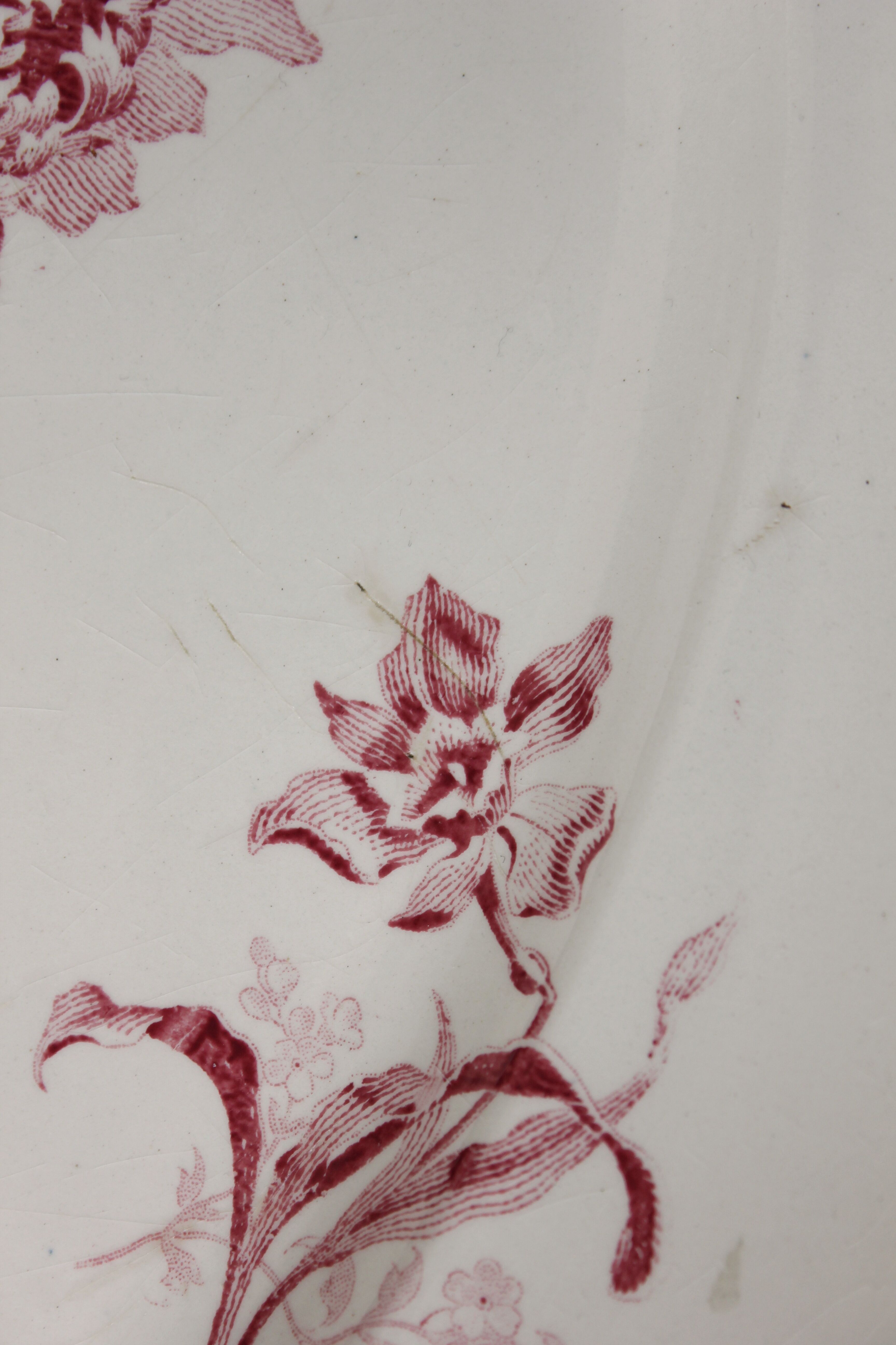 Oval flat in iron earth model "Fontanges" U&C Sarreguemines