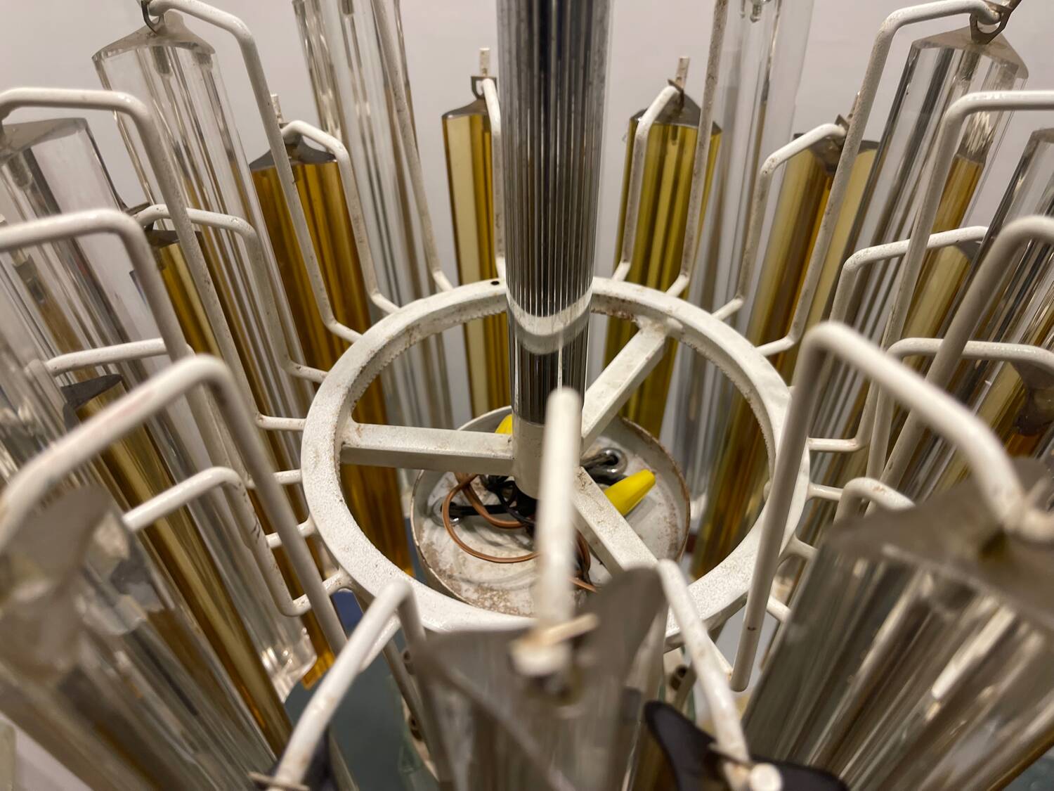 Murano Glass Trilobi Chandelier by Venini 1970’s