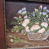 Vintage Oil Painting Flowers H. Storm, 1970s