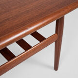 Midcentury Danish large coffee table in teak by Grete Jalk for Glostrup 1960s
