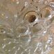 Square ceiling lamp in bubbled glass 60/70s