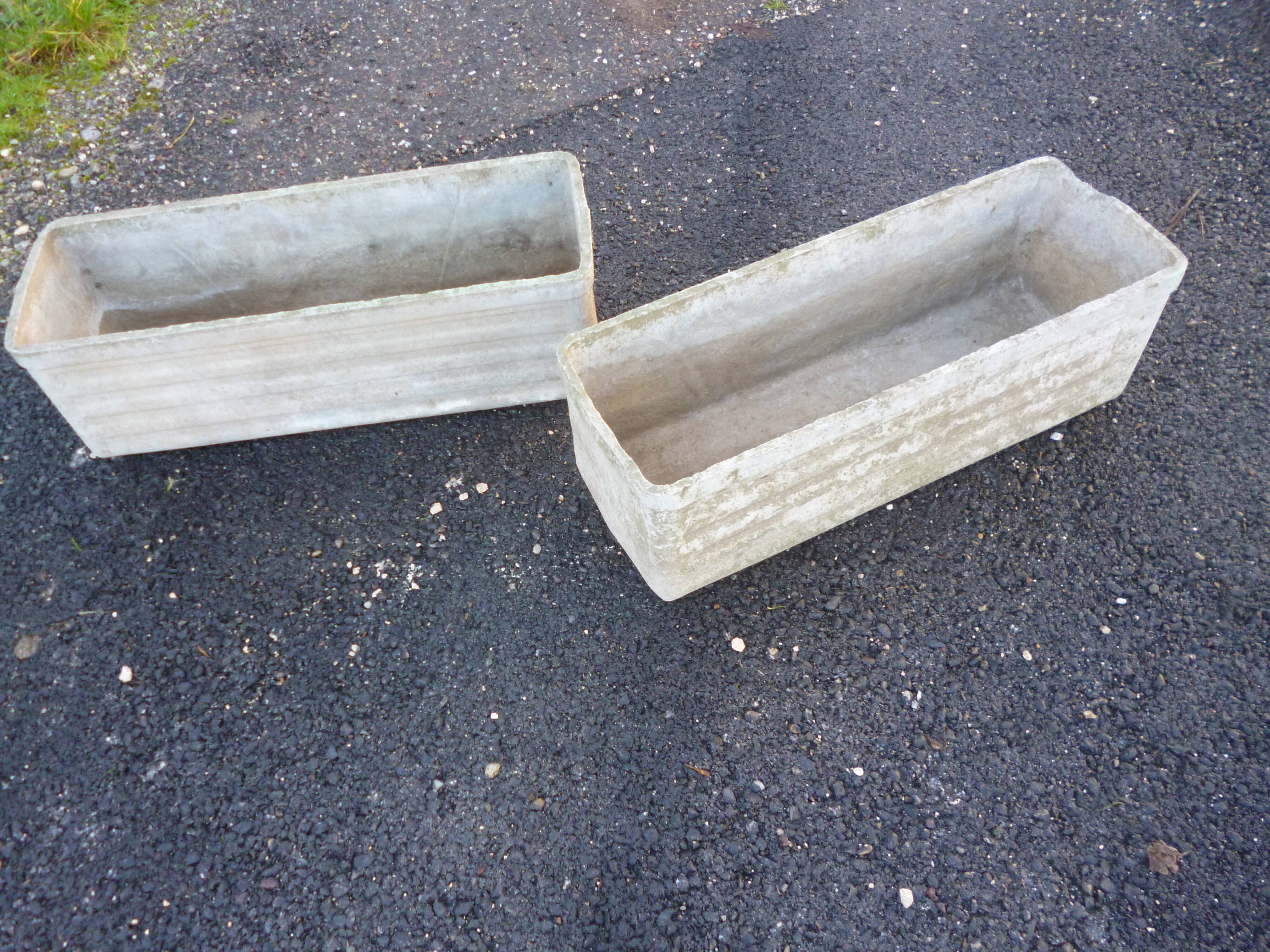 Pair of fiber cement gardeners