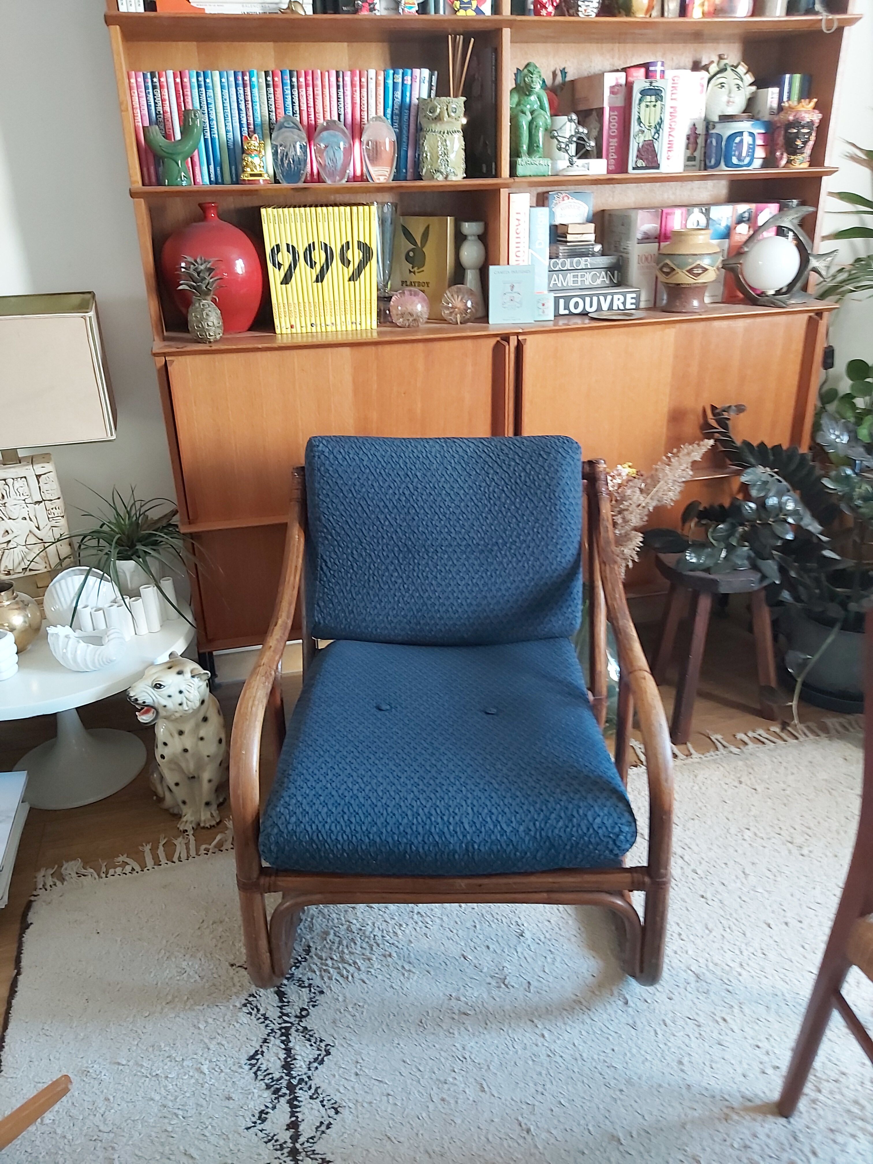 Vintage bamboo armchair
