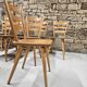 Lot of 8 country bistro chairs from the 1970s
