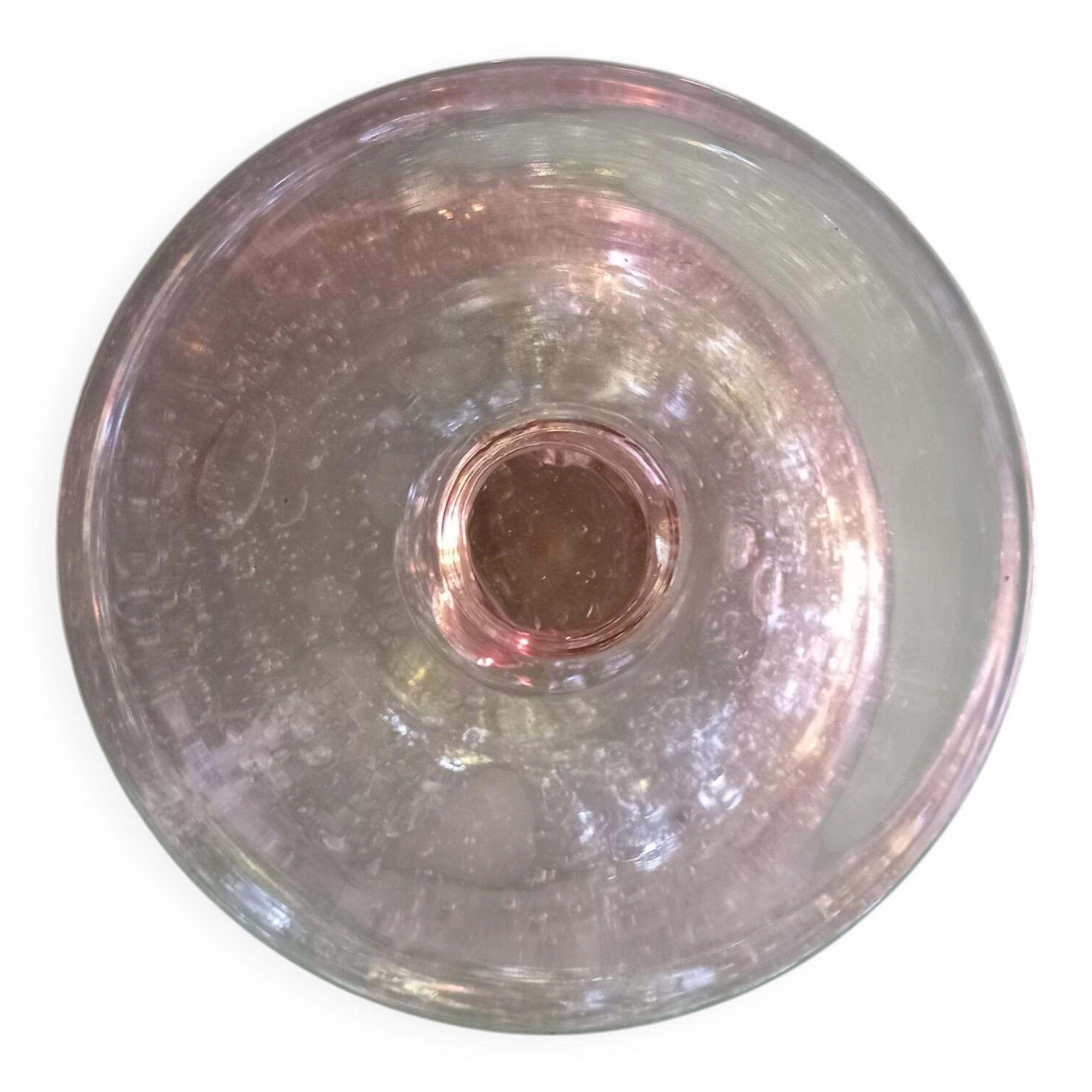 Blown glass salad bowl