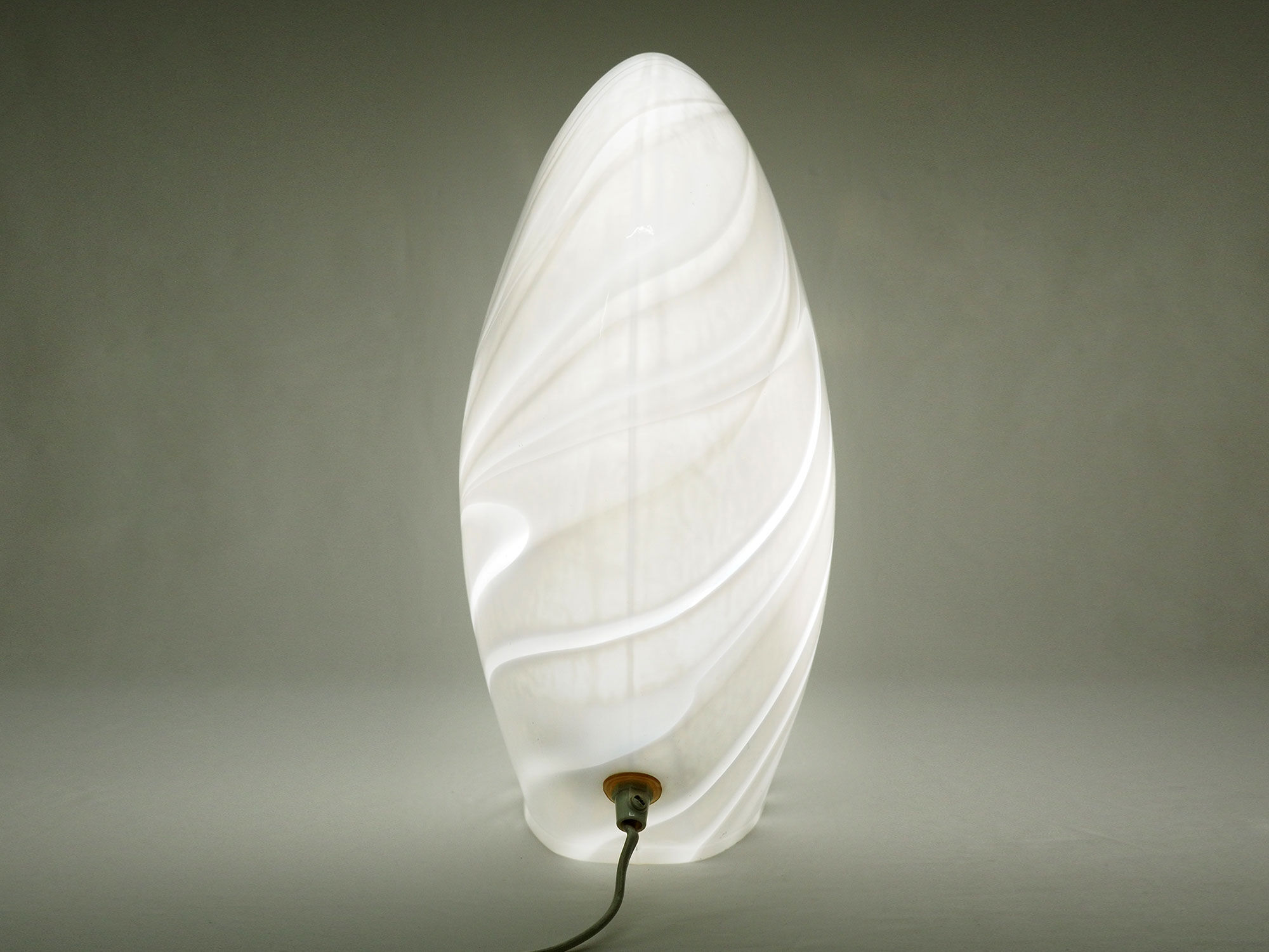 Italian art glass disc table lamp by Vetri Murano, 1970