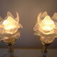 Paire de lampes vintage dorées