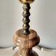 Old large onyx marble stone lamp foot