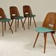 Set of 4 Lollipop chairs by Frantisek Jirak for Tatra 1960