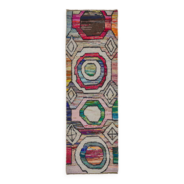 Tapis boho recyclé turc fait main 96 cm x 303 cm
