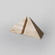 Pyramid shaped travertine bookends