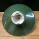 Former industrial wall applique - enamelled sheet - green and white - 1940s