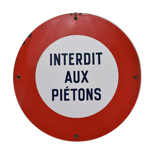 Plaque émaillée interdit