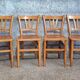 8 Bistro Chairs including 2 Authentic 1950s Solid Beech Luterma Chairs