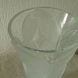 Crystal vase with butterfly decor