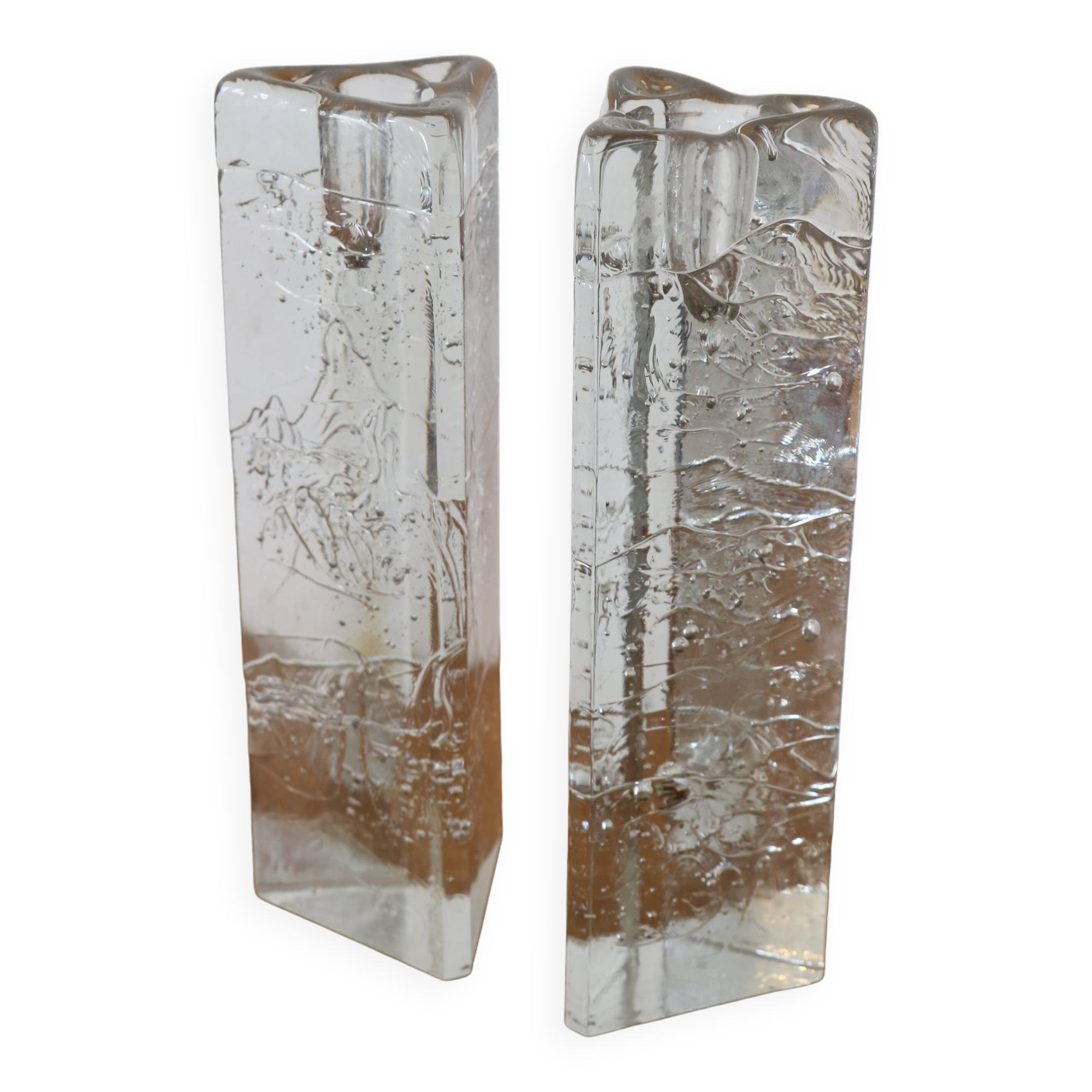 Pair of Scandinavian candlesticks Iittala "Arkipelago" by Timo Sarpaneva