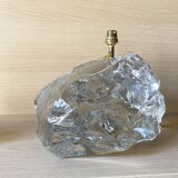 Art Deco lamp in crystal block, in the style of Jean-Michel Frank, 1930.