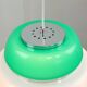 Italian Space Age Lamp in Green in White & Green Plexiglas and Chrome, 70s