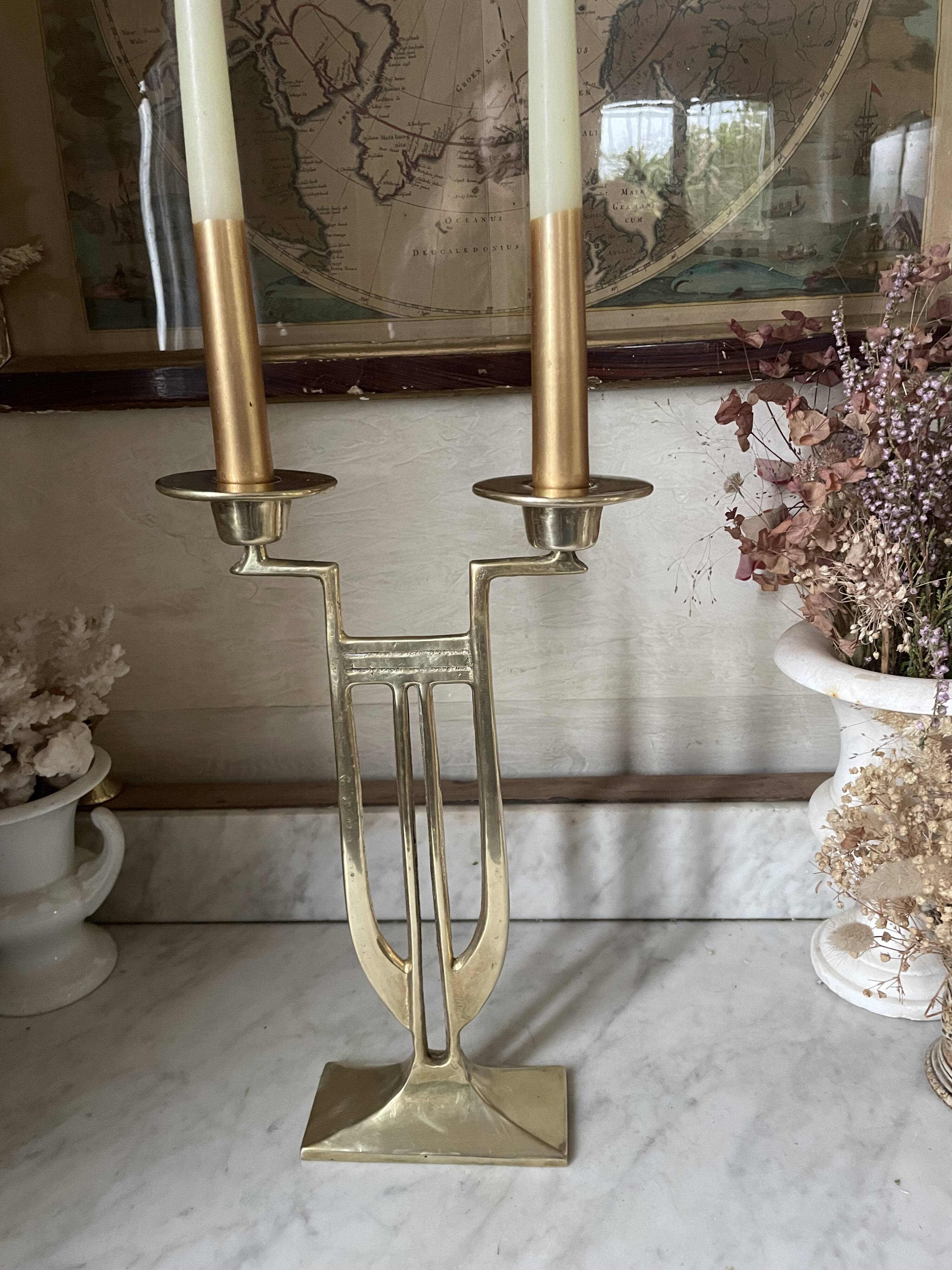 Art Deco chandelier in solid brass