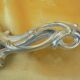 Bronze hand candle holder silver Louis XV style