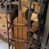 Ancienne luge américaine en bois vintage