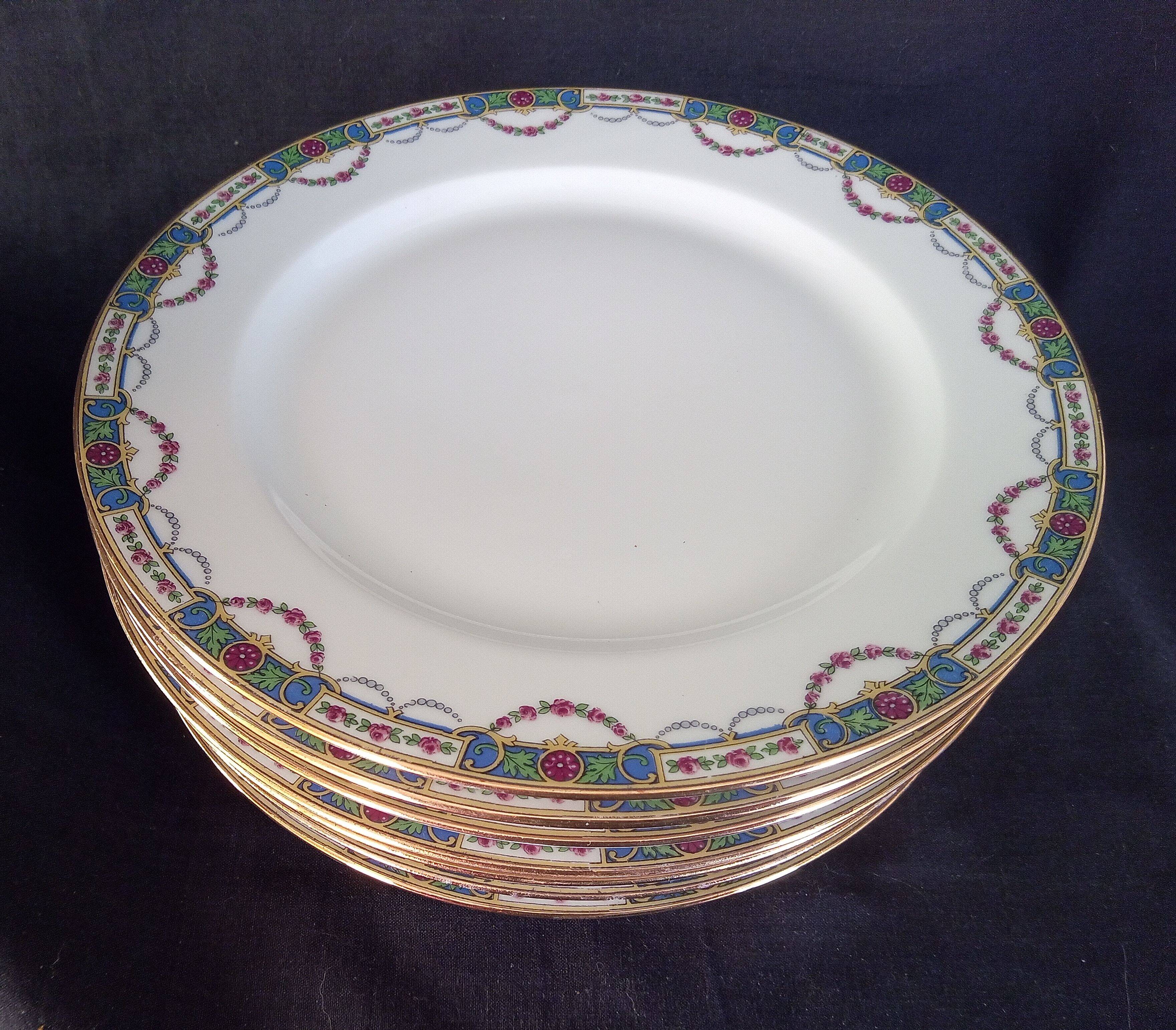 Limoges porcelain dessert service for 12 people, Jean Boyer and Nardon Lafarge (1920 - 1934)