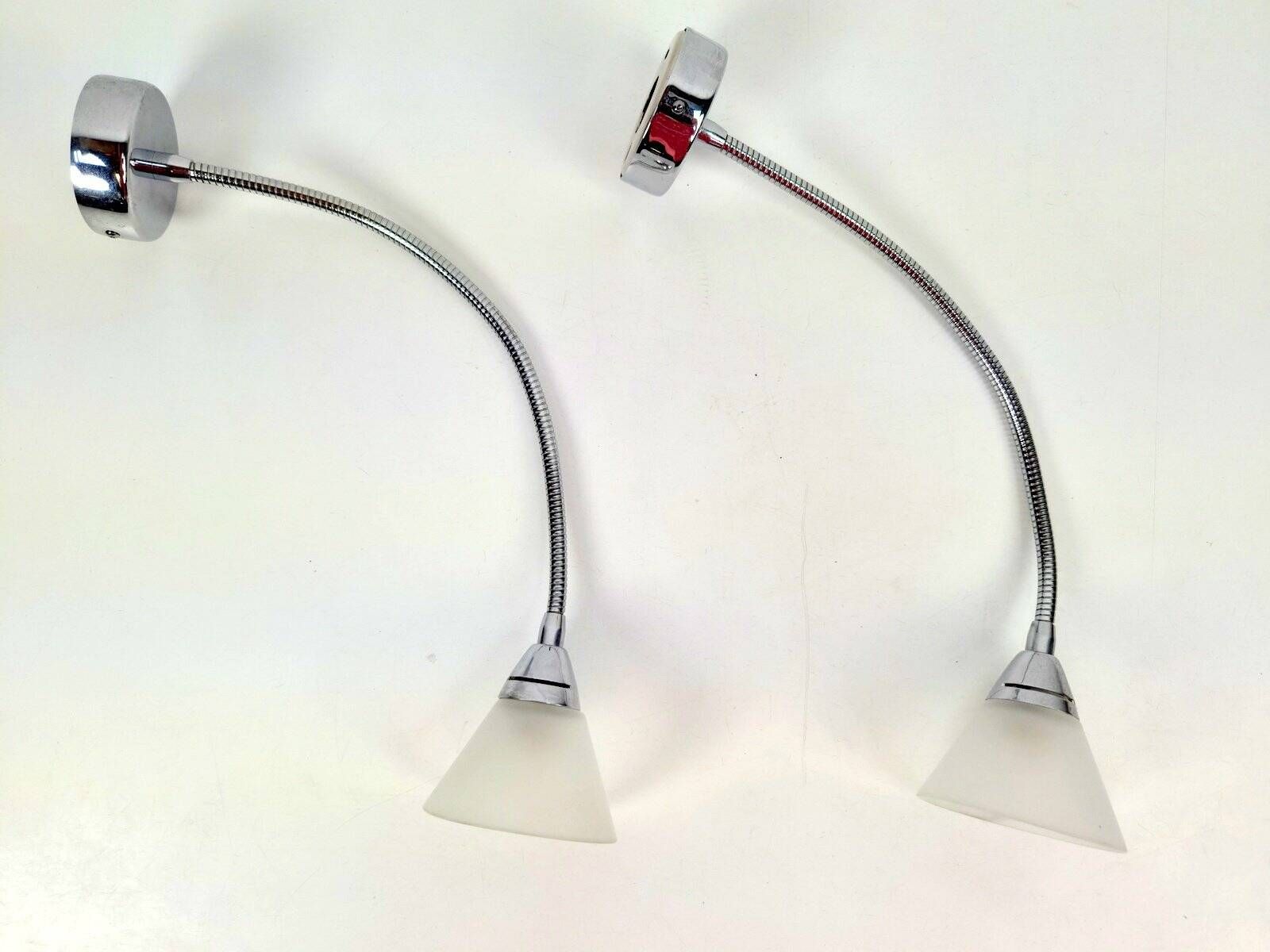 Postmodern Flexible Gooseneck Wall Light from Alva-Line, Italy, 1970s, Set of 2