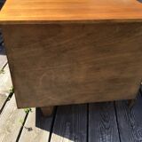 Compact desk wood veneer 50s