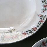 Soup plates x4, Onnaing, Guirlande model, 19th century