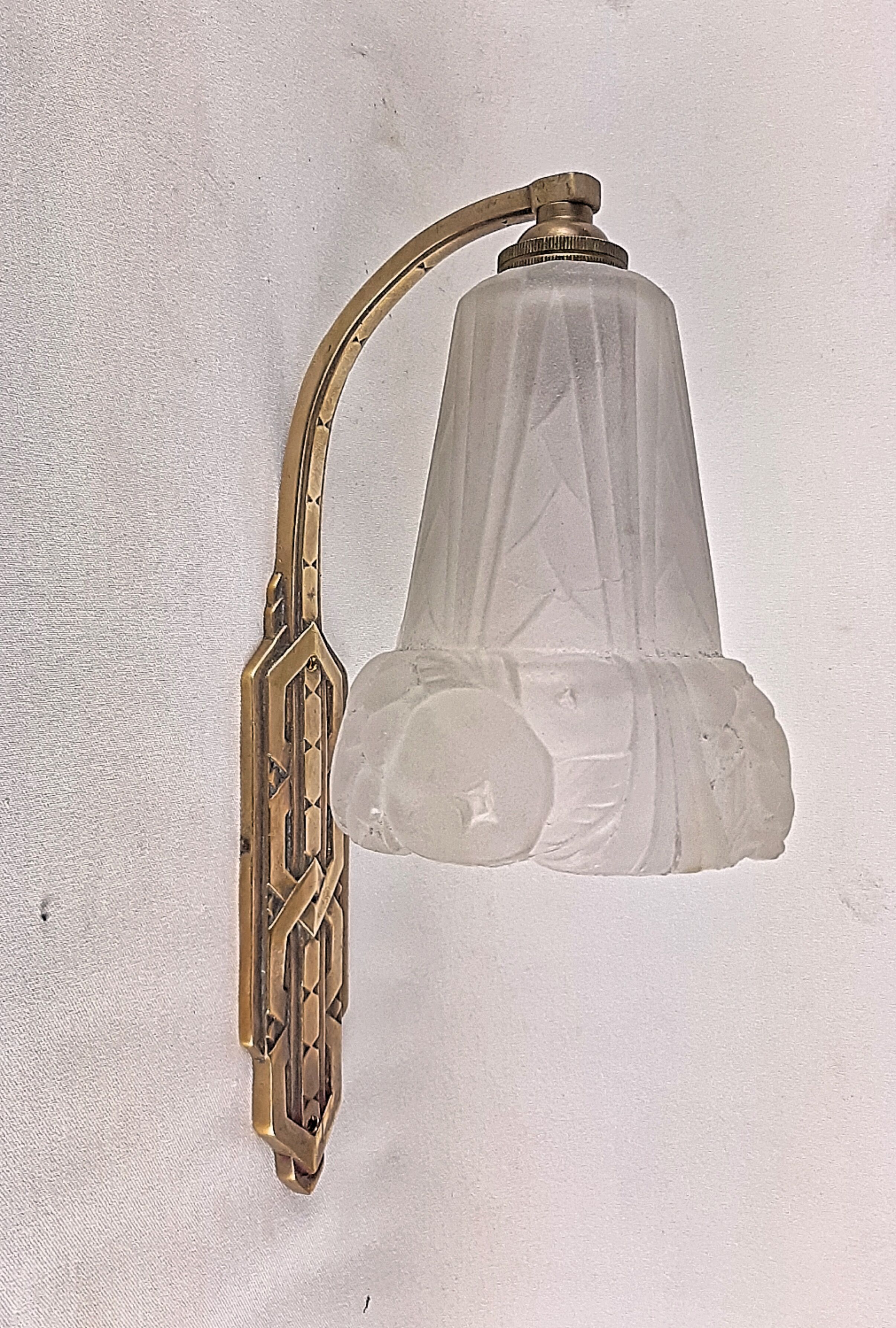 Pair of Art Deco period wall lamps