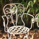 Paire de fauteuils en fer forgé