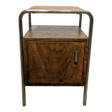 Table de chevet chromée Bauhaus par Robert Slezak