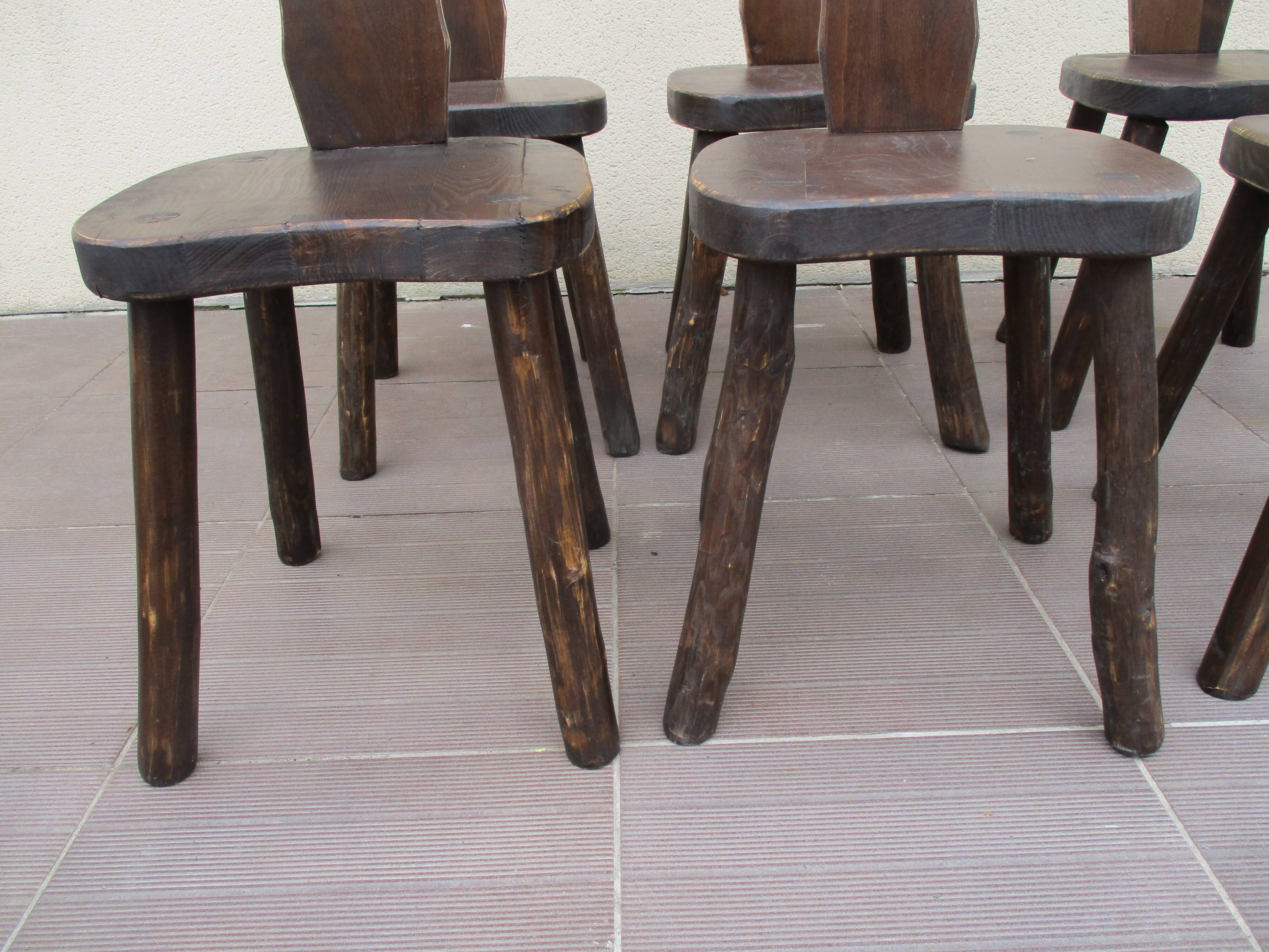 Lot 6 mountain known as savoy saddle vintage chairs