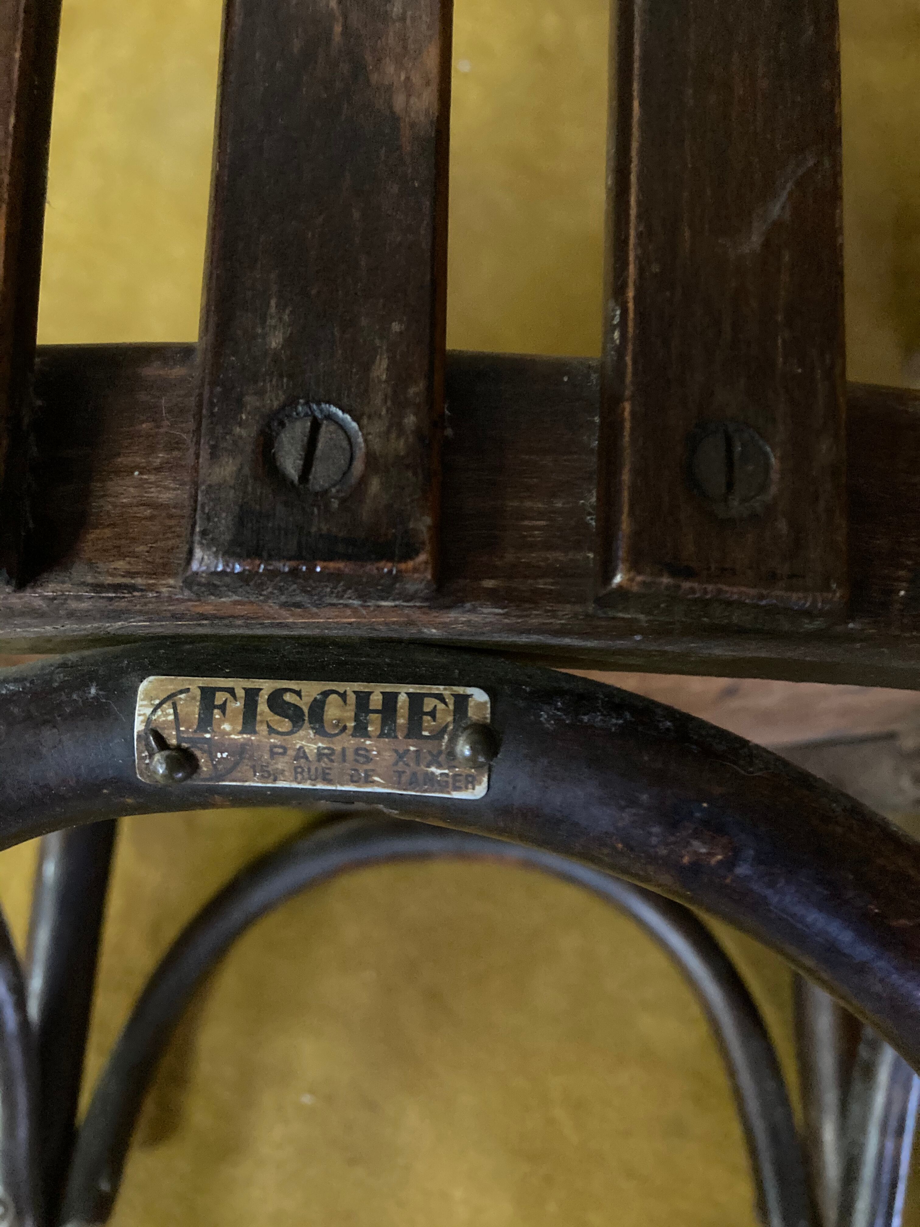 3 chairs bistro Fishel early 20th.