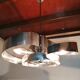 Space age spiral chandelier in vintage chromed metal 70s