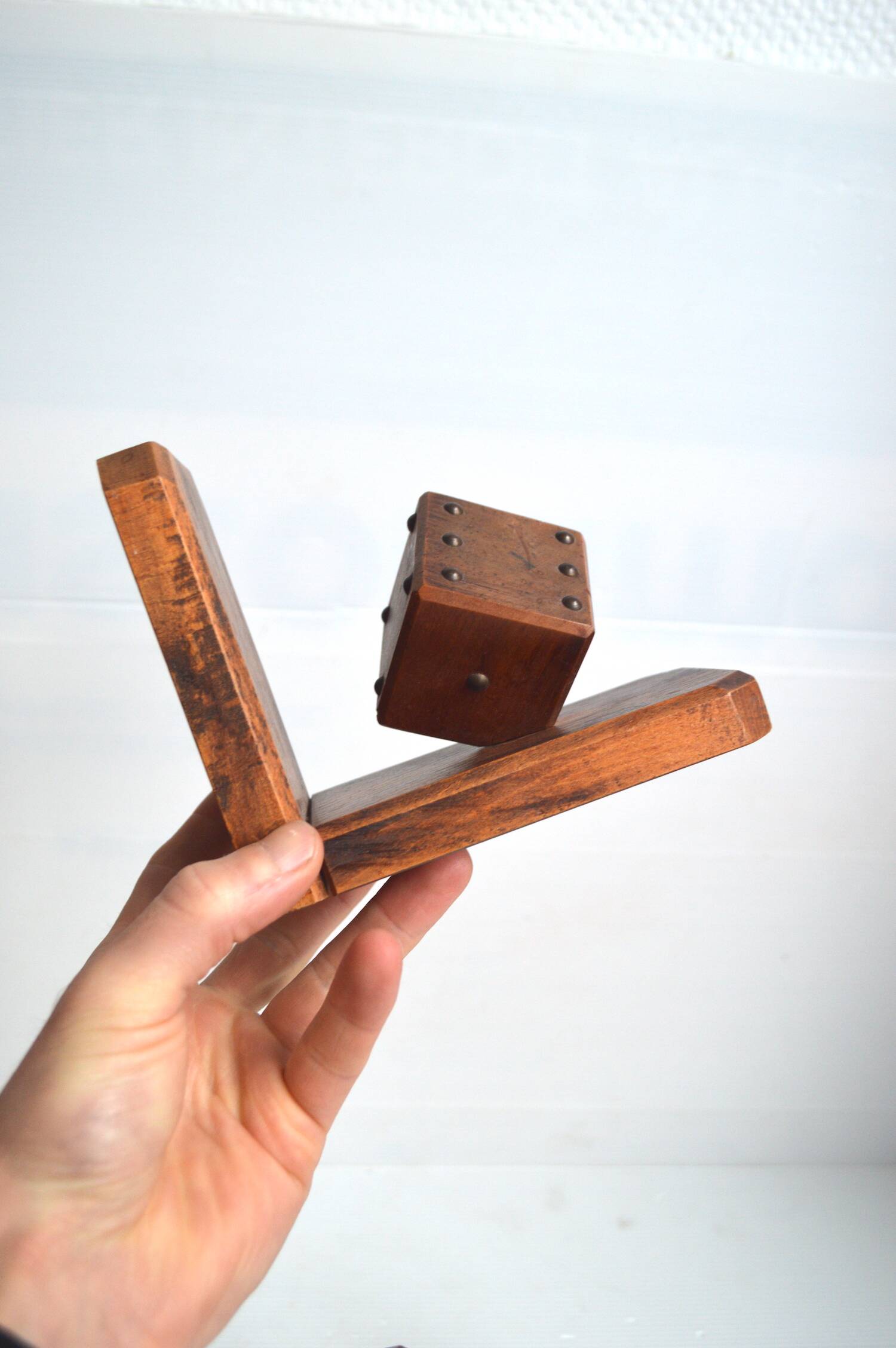 Wooden bookends