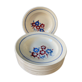 Set of 11 K&G Lunéville soup plates, Sylvain model