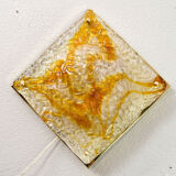 Mazzega Murano glass and brass wall lamp from the 60s