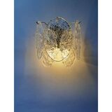 Mid-Century Modern Style “Nuvoletta” Murano Style Glass Disc Wall Sconce