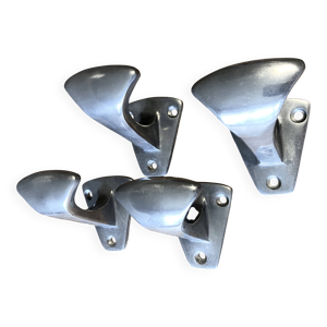 4 patères en aluminium - vis