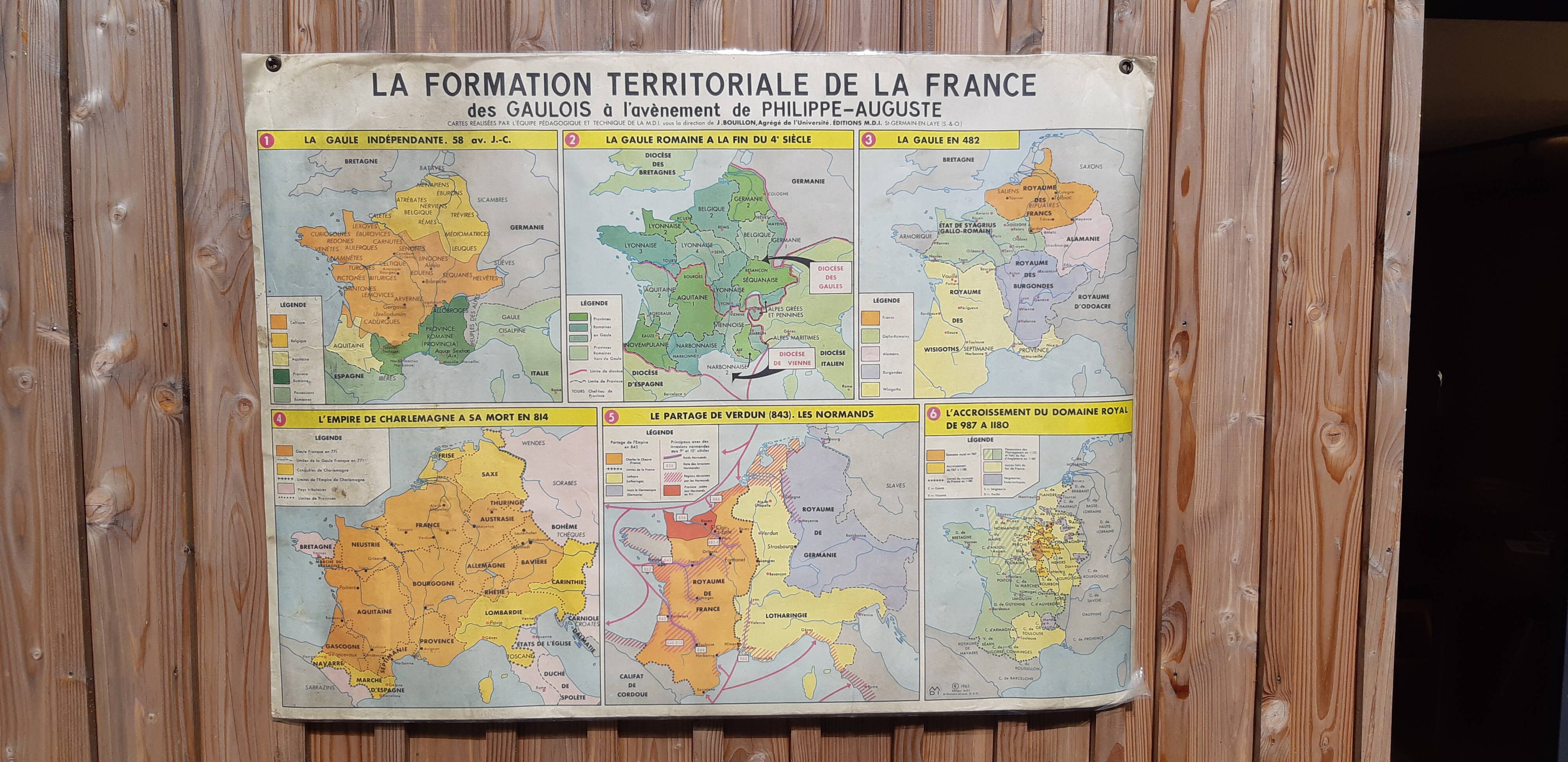 MDI school map "The territorial formation of France"