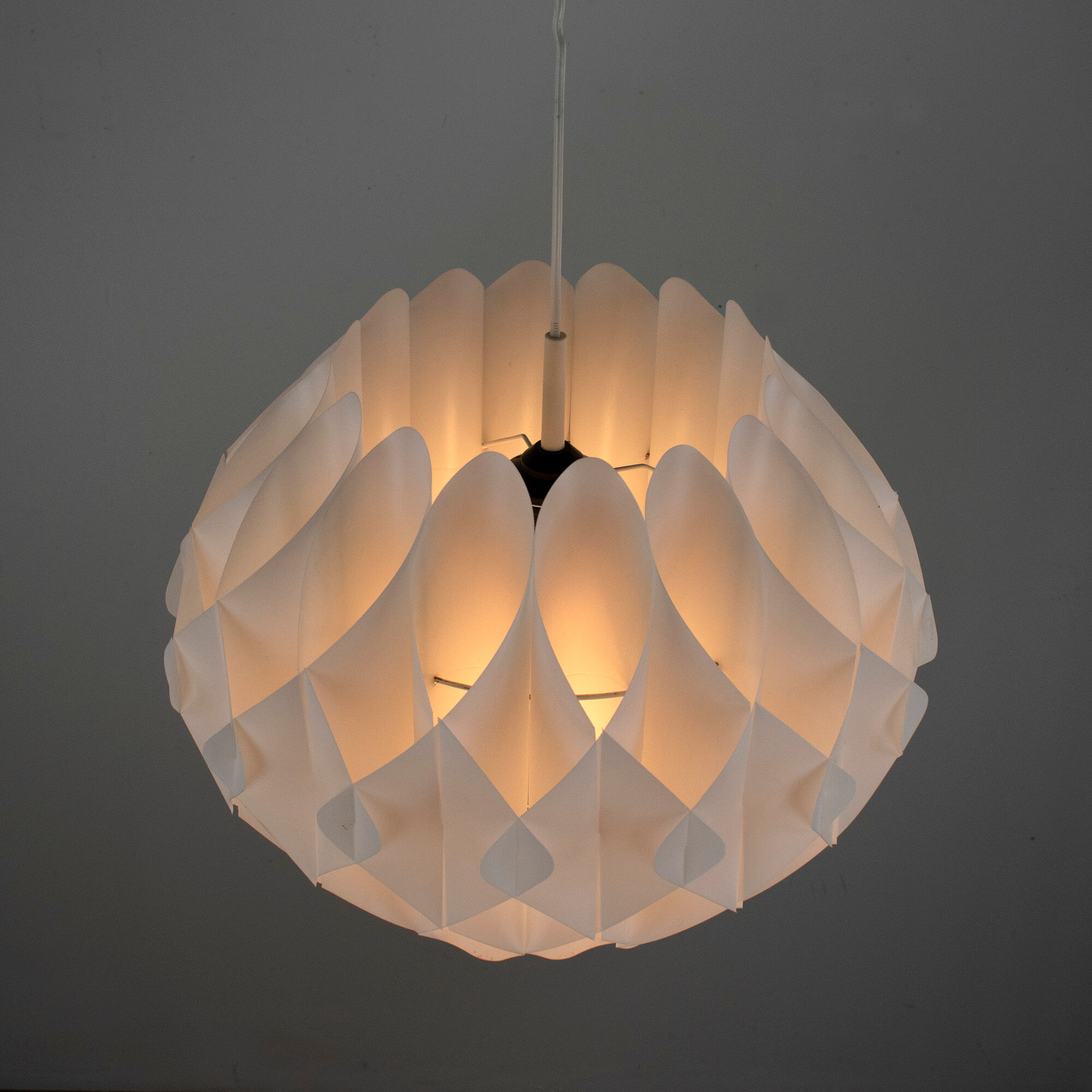 Butterfly hanging lamp by Lars Schiøler for Hoyrup Denmark 1970s