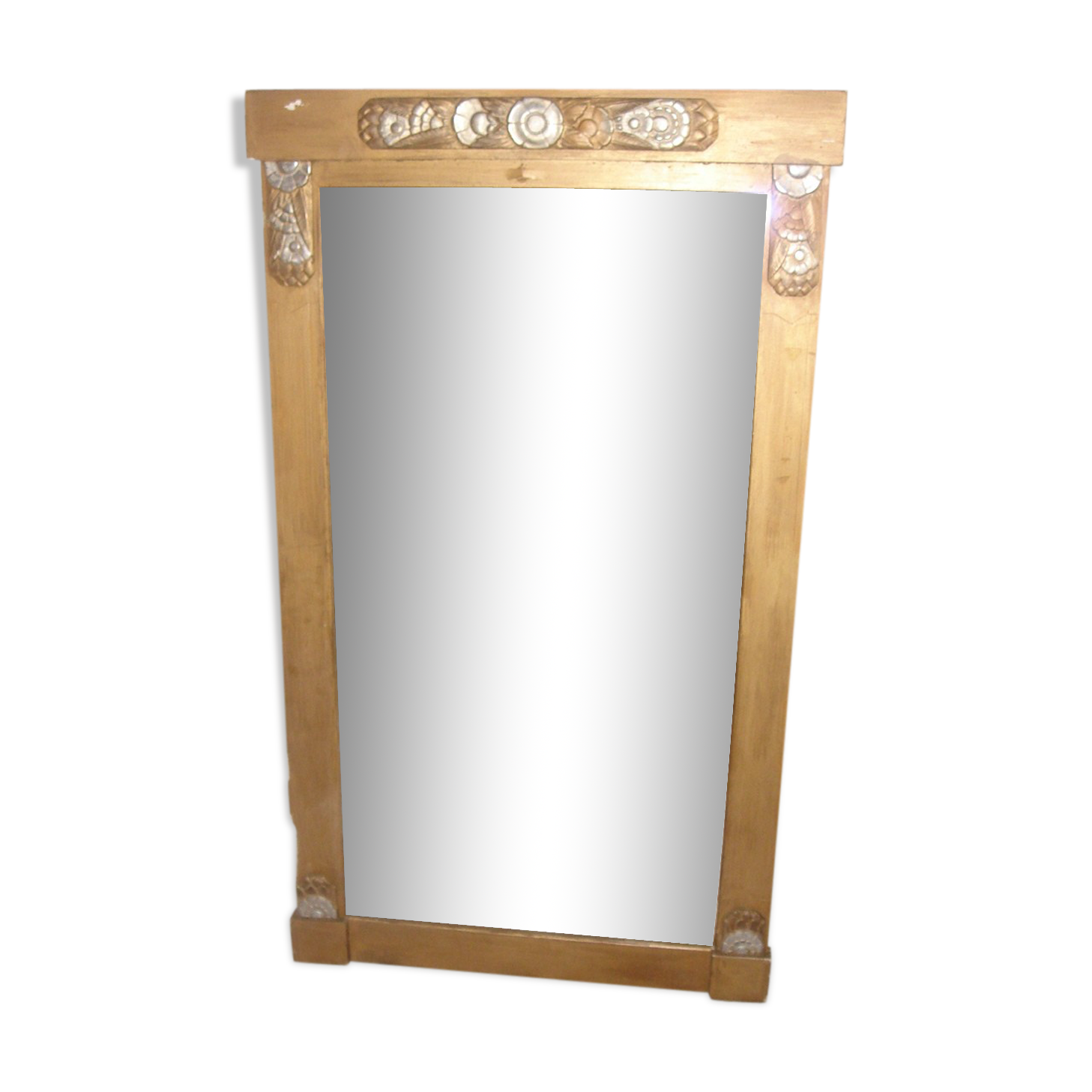 Art Deco gilded wood mirror