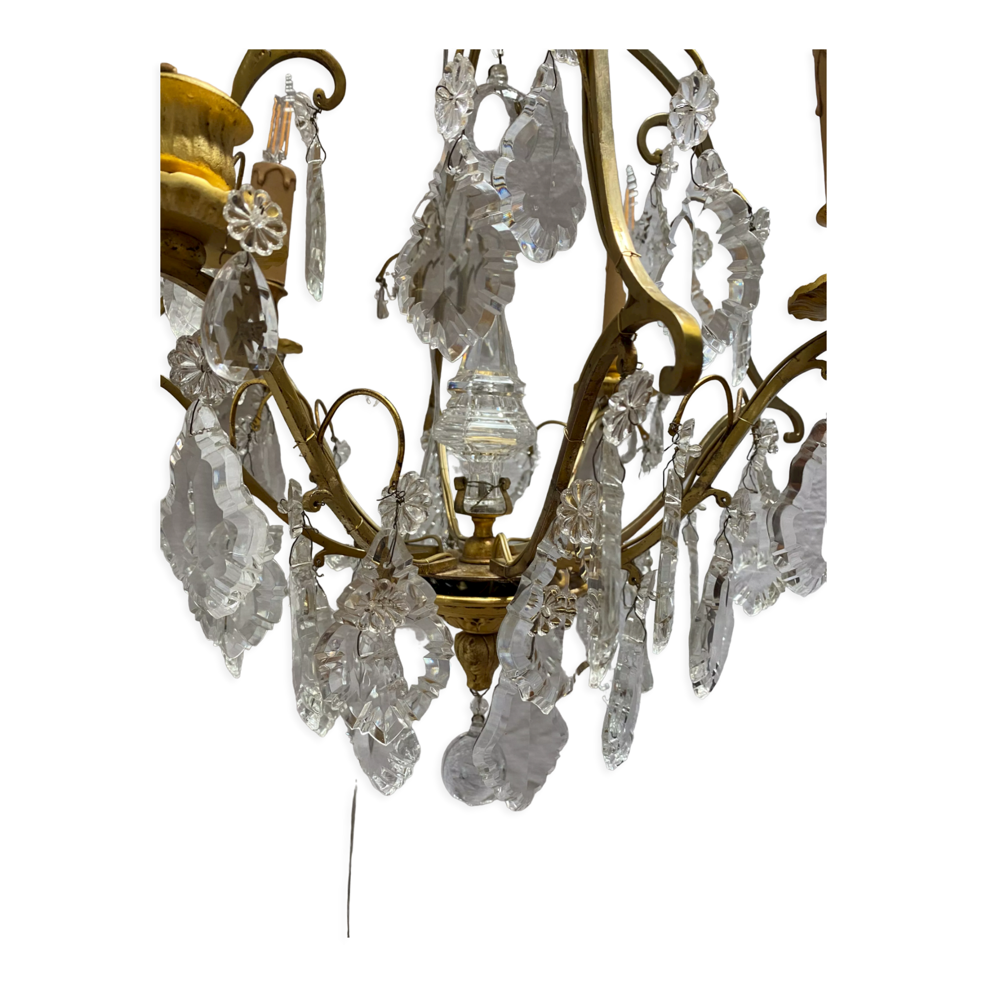 Bronze chandelier mid-twentieth century.