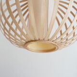Wooden hanging lamp, scandinavian, 70s