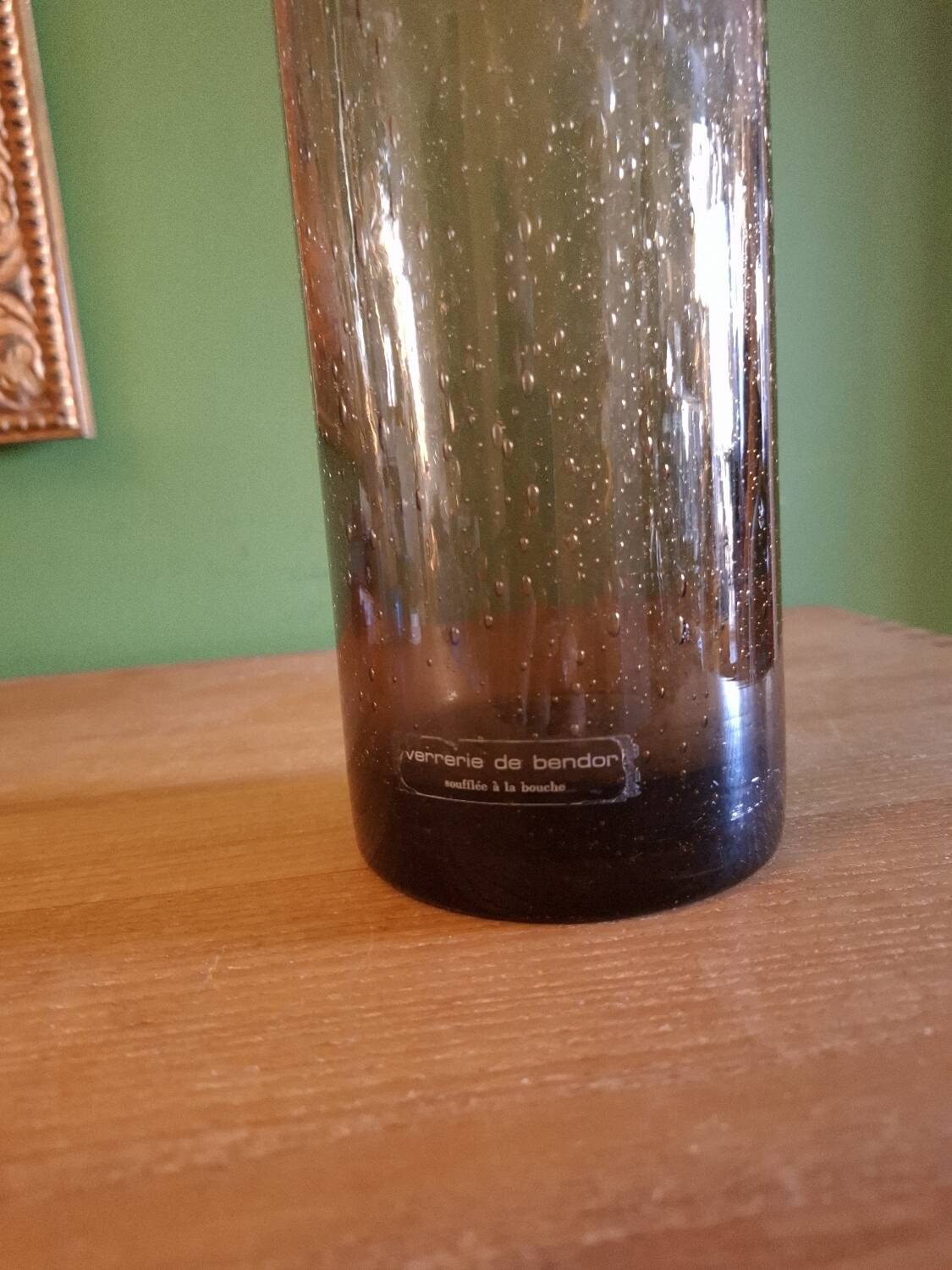 Blown glass roller vase