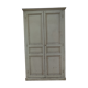 Patinated Parisian wardrobe, 2 doors, 2 shelves