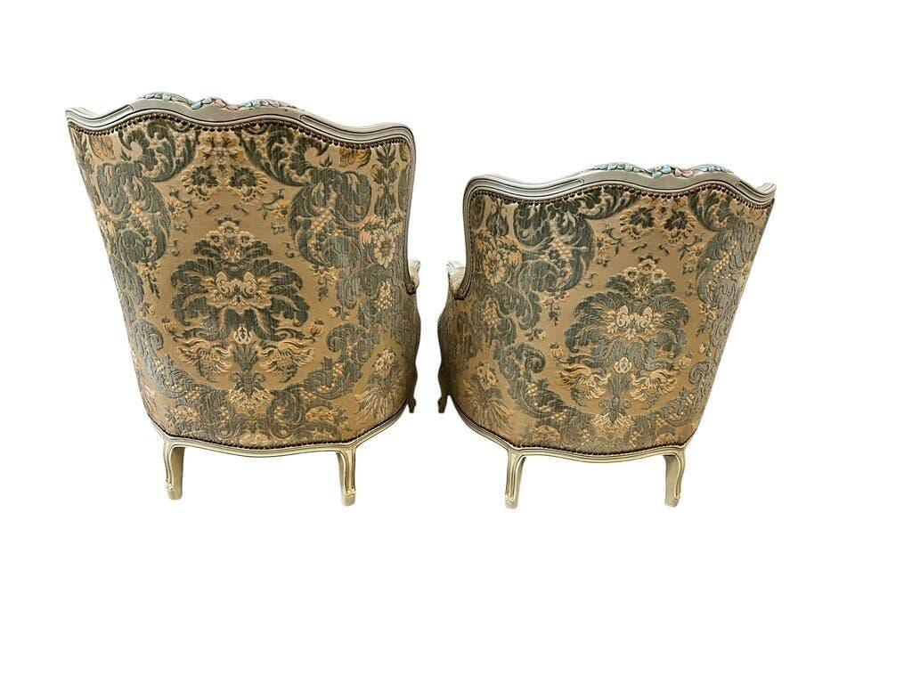 Ensemble de 2 fauteuils baroques vintage / chaises individuelles / sièges